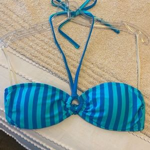 Aerie Wide Rib Halter Bandeau Ring Bikini Top